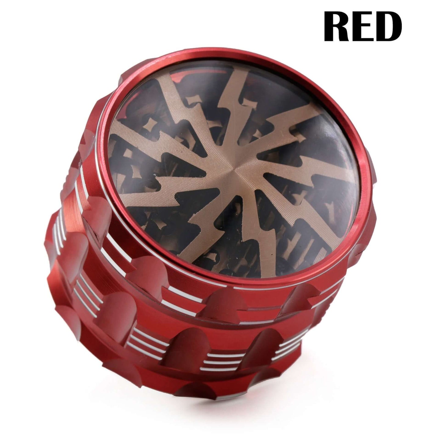 4-Layer Aluminum Grinder – Lightning Bolt Design