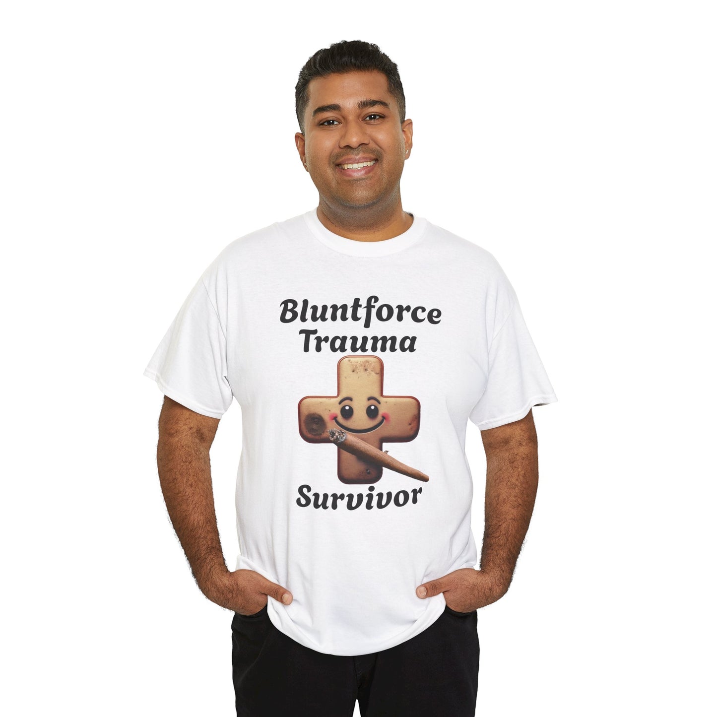 Blunt Force Trauma Survivor T-Shirt – Funny Weed Tee for Stoners