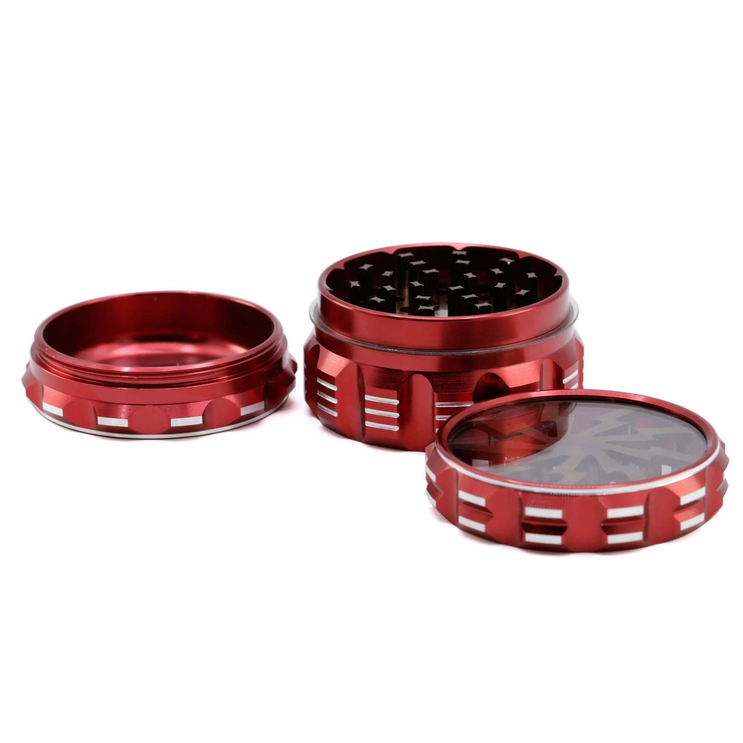 4-Layer Aluminum Grinder – Lightning Bolt Design