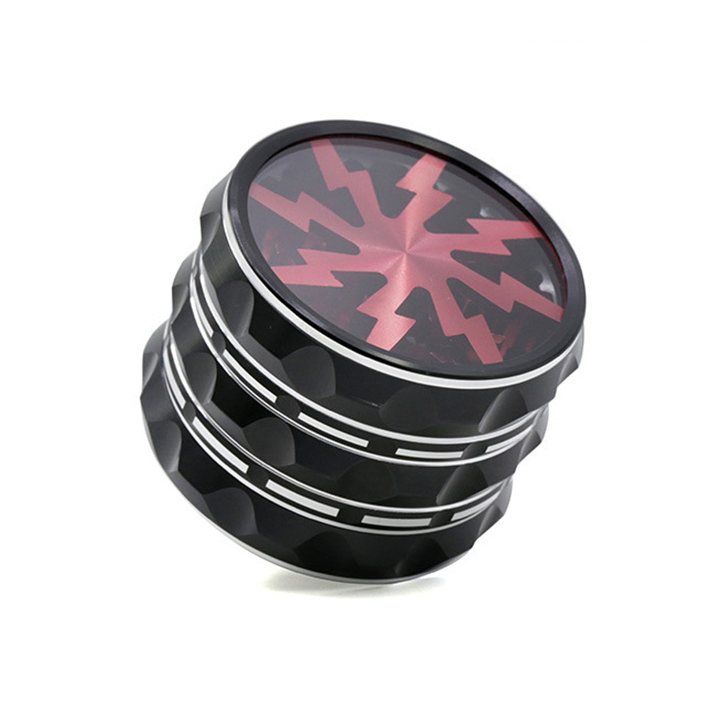4-Layer Aluminum Grinder – Lightning Bolt Design