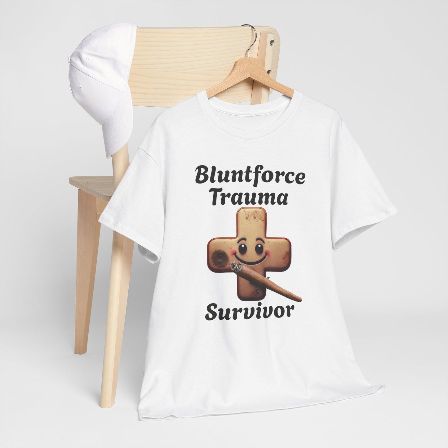 Blunt Force Trauma Survivor T-Shirt – Funny Weed Tee for Stoners