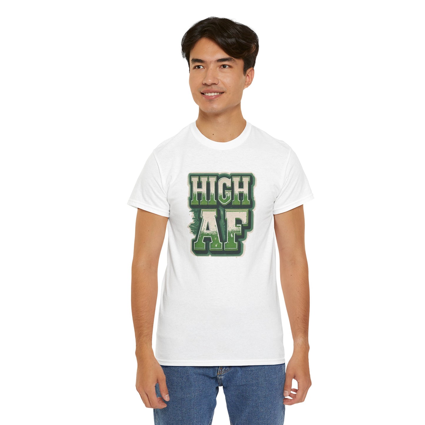 High AF Unisex Heavy Cotton Tee - Relaxed Fit T-Shirt for Stoners