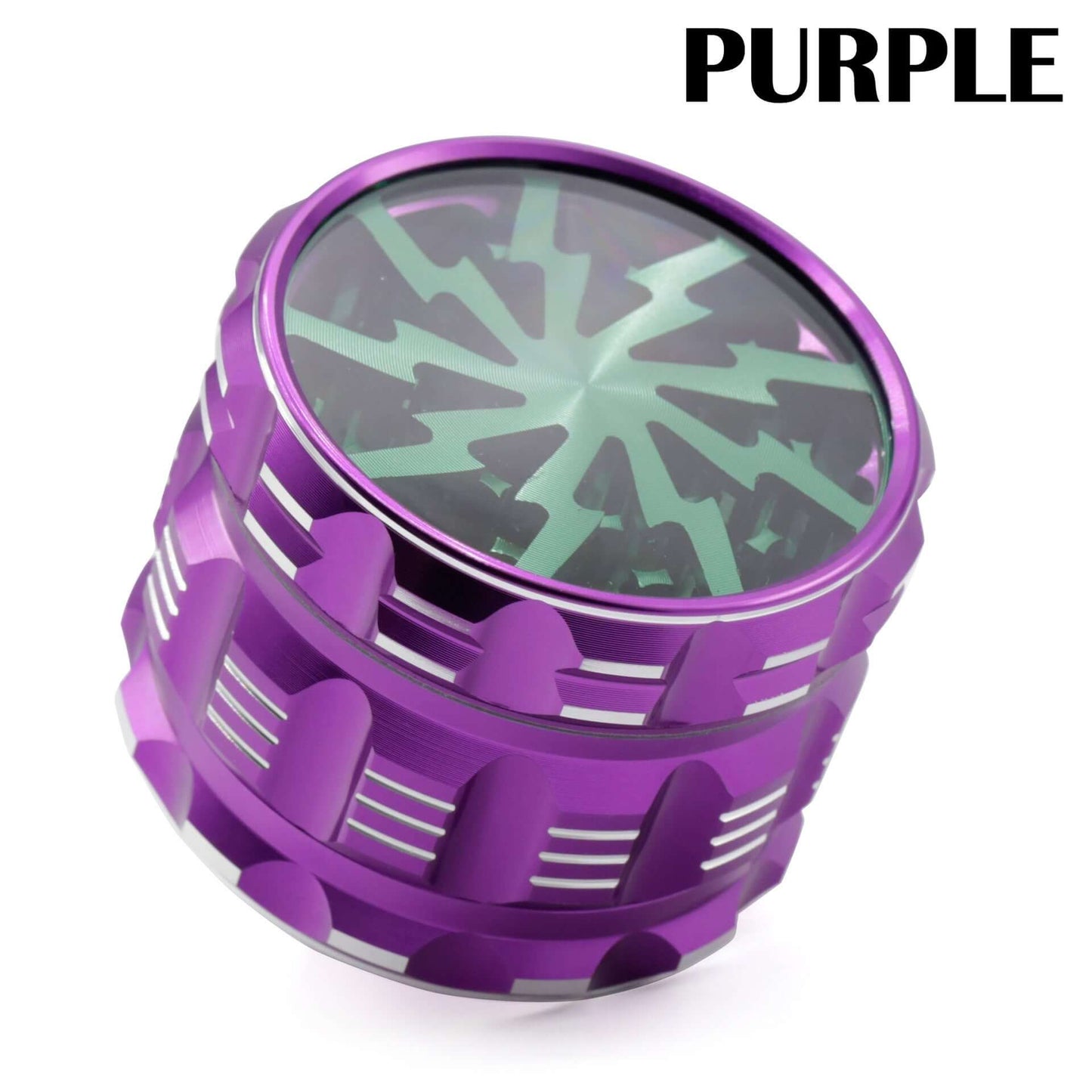 4-Layer Aluminum Grinder – Lightning Bolt Design