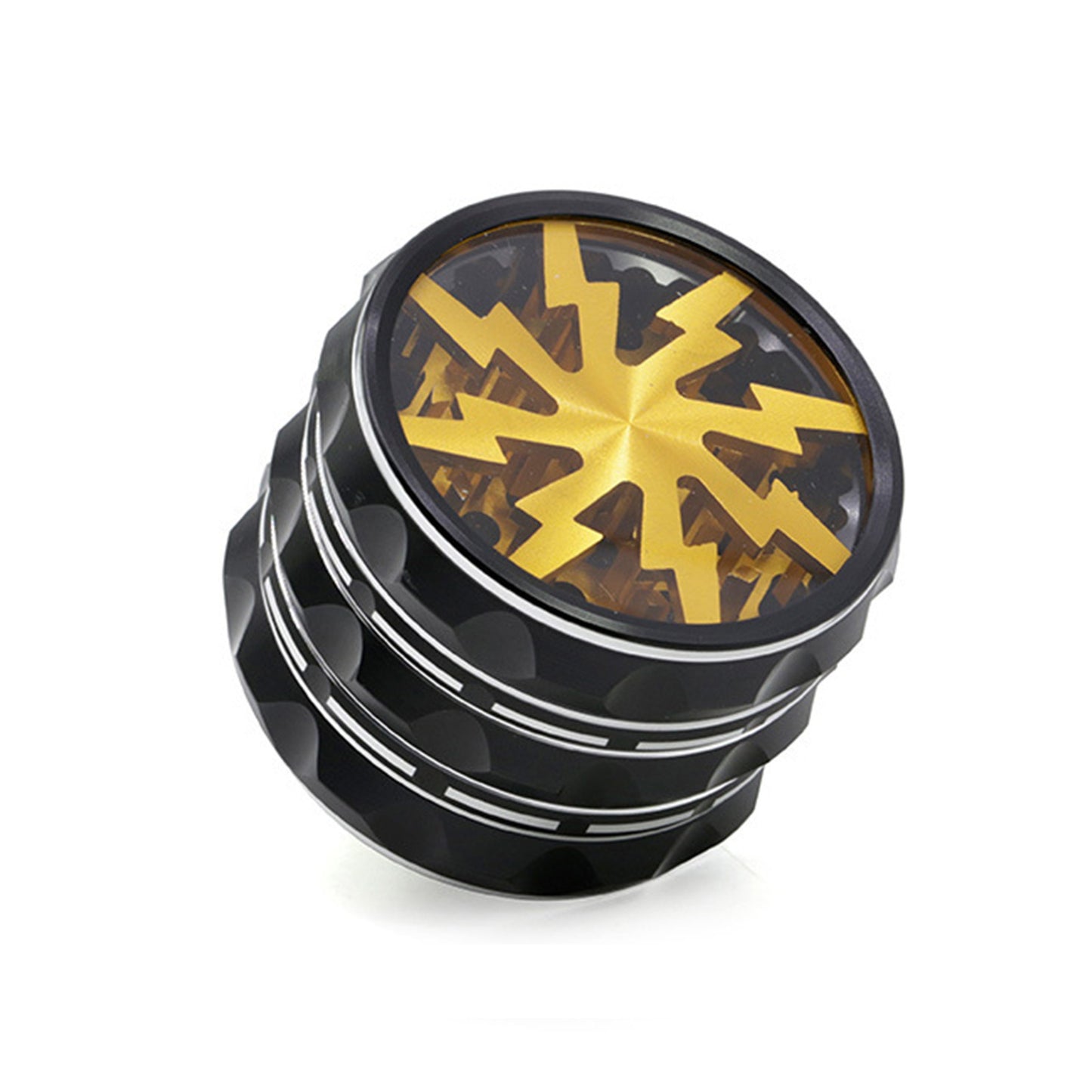 4-Layer Aluminum Grinder – Lightning Bolt Design