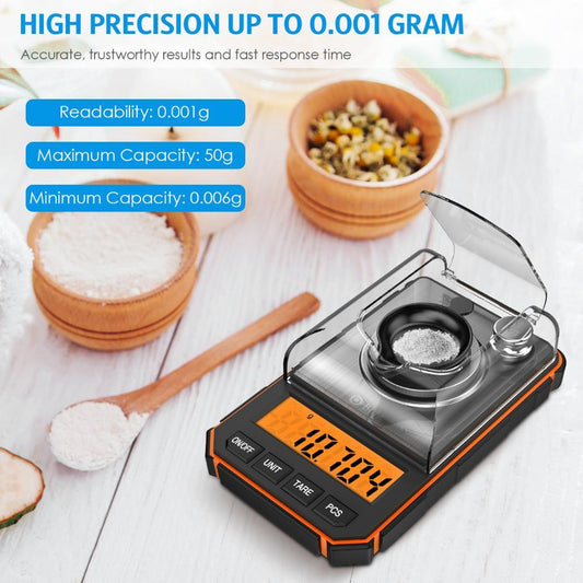 0.001g Electronic Digital Scale – Portable Mini Scale