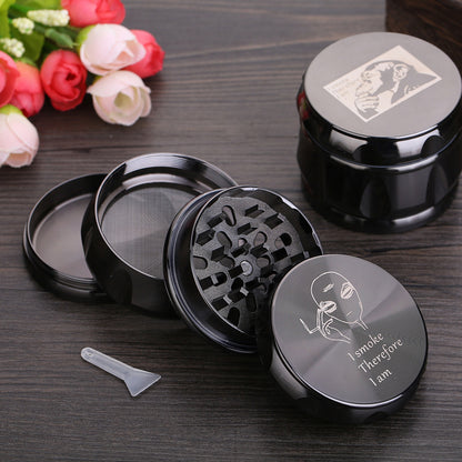 Round Metal Smoke Grinder, Zinc Alloy Crusher Grinder