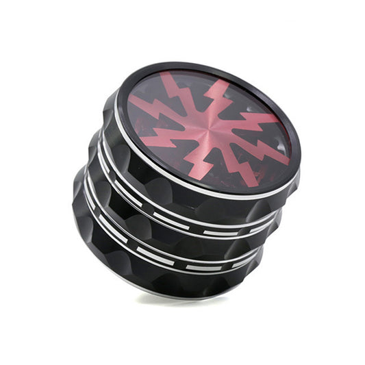 4-Layer Aluminum Grinder – Lightning Bolt Design