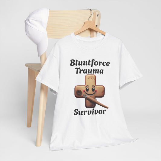 Blunt Force Trauma Survivor T-Shirt – Funny Weed Tee for Stoners
