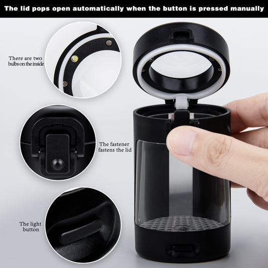 Portable LED Magnifying Herb Storage Container – Multi-Function & Odor-Proof