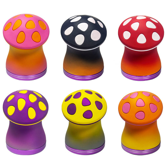 Mushroom Zinc Alloy Herb Grinder 75mm