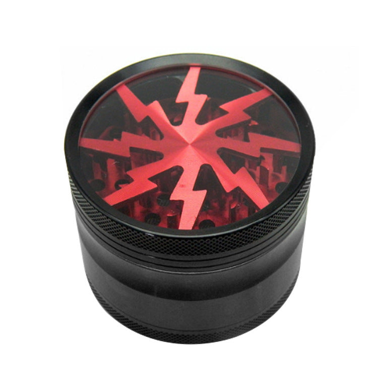 4-Layer Aluminum Grinder – Lightning Bolt Design