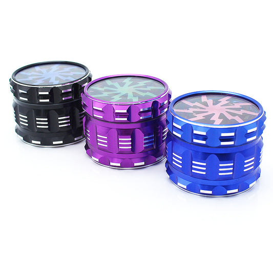 4-Layer Aluminum Grinder – Lightning Bolt Design