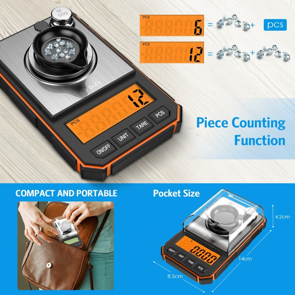 0.001g Electronic Digital Scale – Portable Mini Scale
