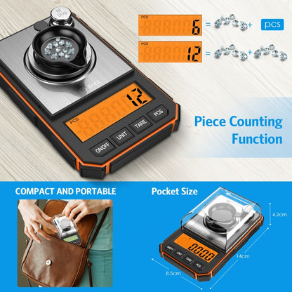 0.001g Electronic Digital Scale – Portable Mini Scale