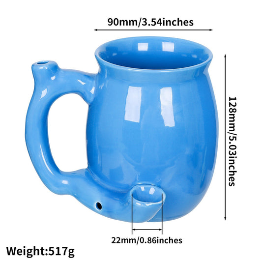 Coffee Pipe – Mug with Built-in Puff-And-Go Pipe Attachment