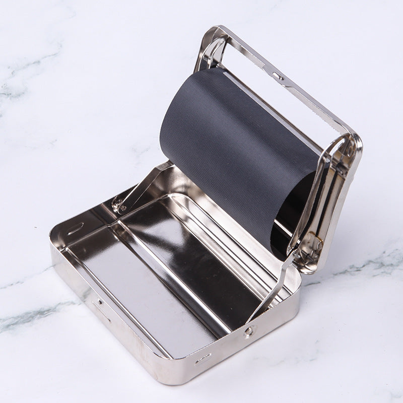 Personalized Red Cloth Metal Semi-automatic Cigarette Rolling Machine Cigarette Case