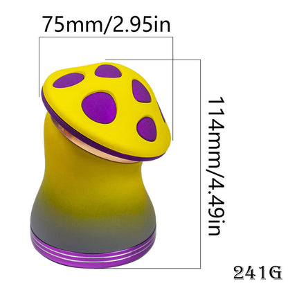 Mushroom Zinc Alloy Herb Grinder 75mm