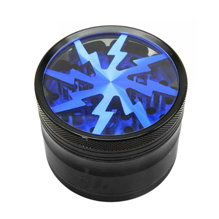 4-Layer Aluminum Grinder – Lightning Bolt Design