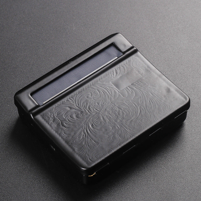 Personalized Red Cloth Metal Semi-automatic Cigarette Rolling Machine Cigarette Case