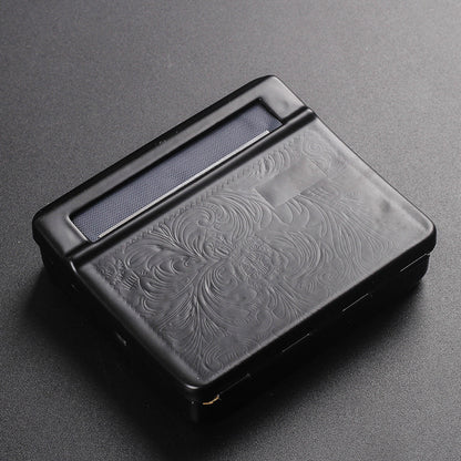 Personalized Red Cloth Metal Semi-automatic Cigarette Rolling Machine Cigarette Case