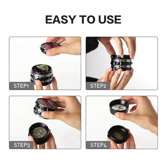 4-Layer Aluminum Grinder – Lightning Bolt Design